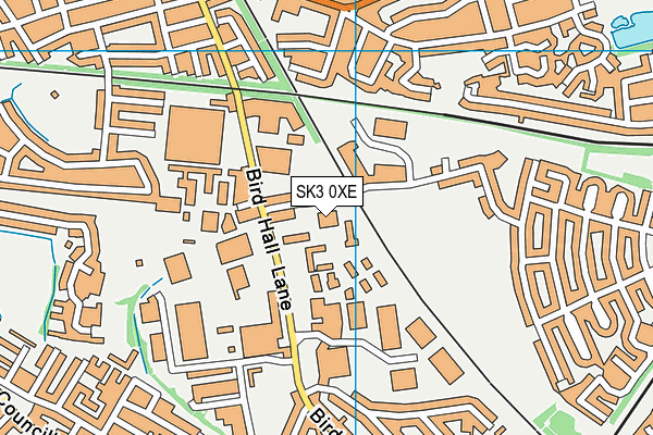 SK3 0XE map - OS VectorMap District (Ordnance Survey)
