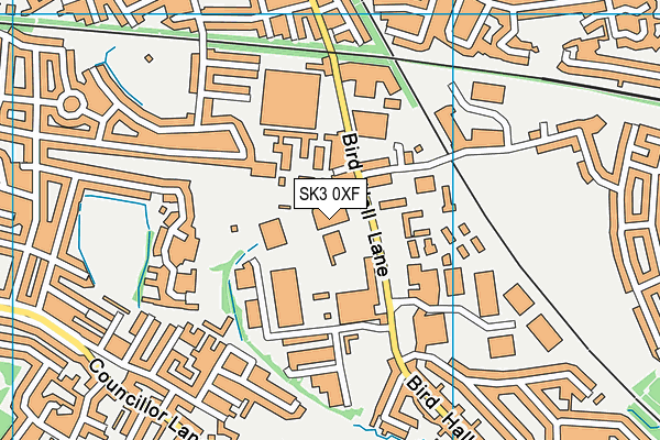 SK3 0XF map - OS VectorMap District (Ordnance Survey)