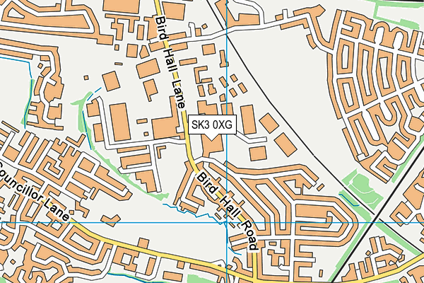 SK3 0XG map - OS VectorMap District (Ordnance Survey)