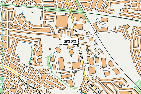 SK3 0XN map - OS VectorMap District (Ordnance Survey)
