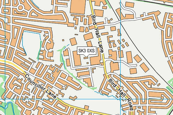 SK3 0XS map - OS VectorMap District (Ordnance Survey)