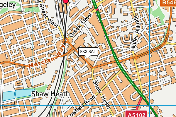 SK3 8AL map - OS VectorMap District (Ordnance Survey)