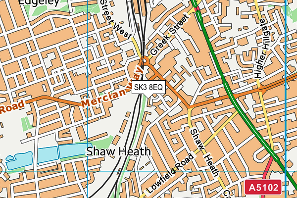 SK3 8EQ map - OS VectorMap District (Ordnance Survey)