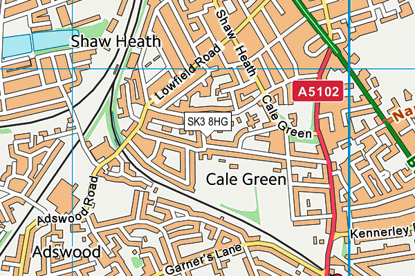 SK3 8HG map - OS VectorMap District (Ordnance Survey)