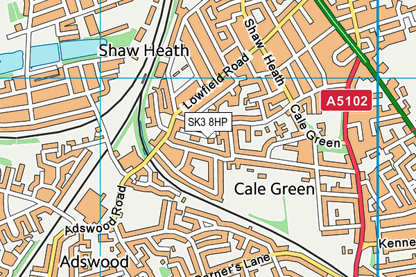 SK3 8HP map - OS VectorMap District (Ordnance Survey)