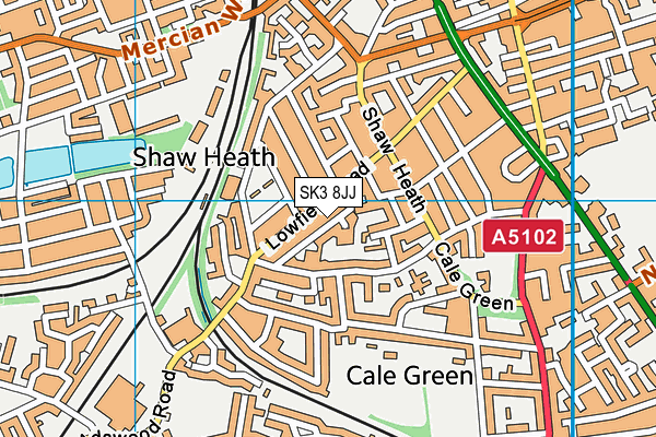 SK3 8JJ map - OS VectorMap District (Ordnance Survey)