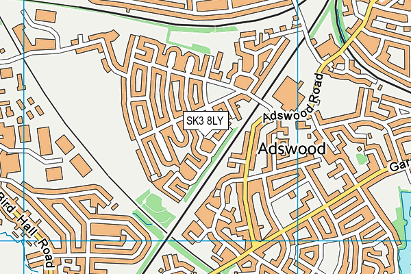 SK3 8LY map - OS VectorMap District (Ordnance Survey)