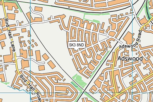 SK3 8ND map - OS VectorMap District (Ordnance Survey)