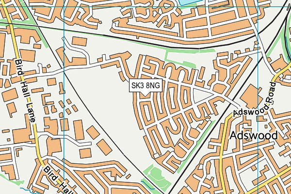 SK3 8NG map - OS VectorMap District (Ordnance Survey)