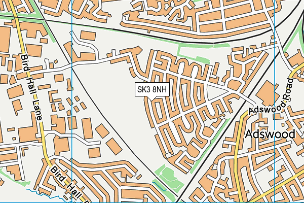 SK3 8NH map - OS VectorMap District (Ordnance Survey)