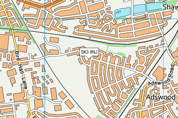 SK3 8NJ map - OS VectorMap District (Ordnance Survey)