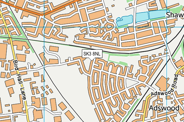 SK3 8NL map - OS VectorMap District (Ordnance Survey)