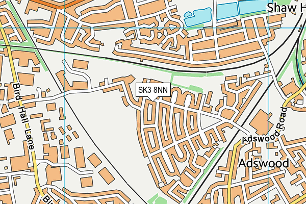 SK3 8NN map - OS VectorMap District (Ordnance Survey)