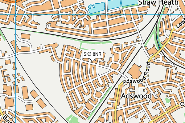 SK3 8NR map - OS VectorMap District (Ordnance Survey)