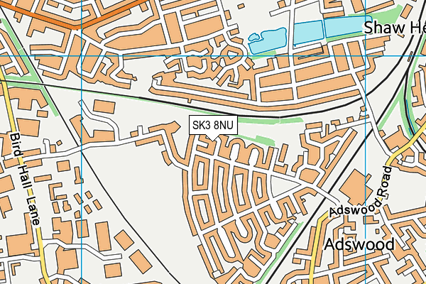 SK3 8NU map - OS VectorMap District (Ordnance Survey)