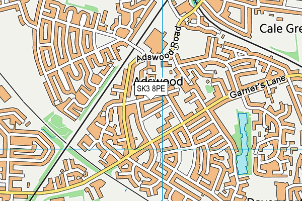 SK3 8PE map - OS VectorMap District (Ordnance Survey)