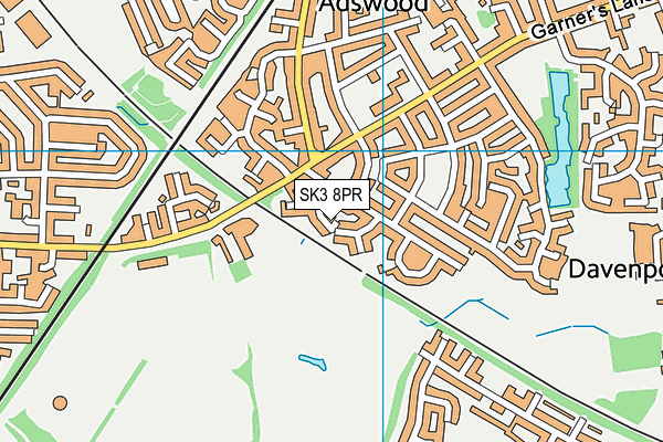 SK3 8PR map - OS VectorMap District (Ordnance Survey)