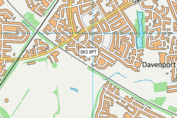 SK3 8PT map - OS VectorMap District (Ordnance Survey)