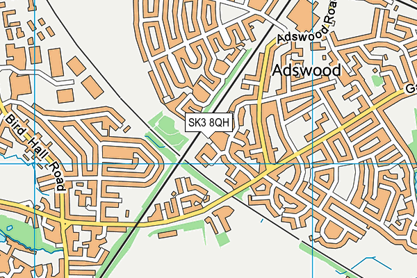 SK3 8QH map - OS VectorMap District (Ordnance Survey)