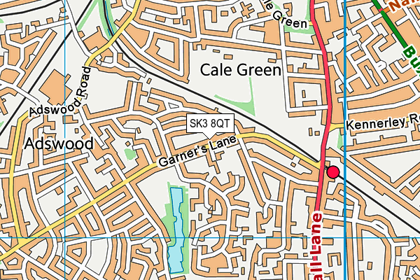 SK3 8QT map - OS VectorMap District (Ordnance Survey)