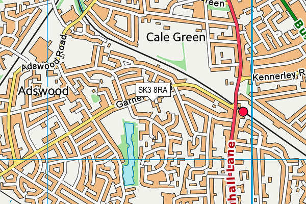 SK3 8RA map - OS VectorMap District (Ordnance Survey)