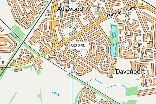 SK3 8RN map - OS VectorMap District (Ordnance Survey)