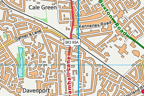 SK3 8SA map - OS VectorMap District (Ordnance Survey)