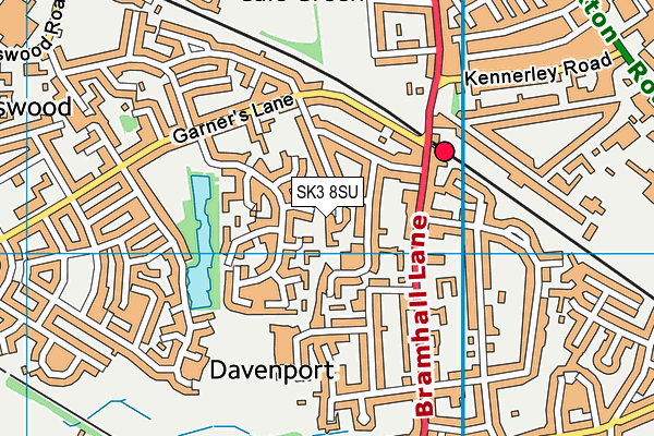 SK3 8SU map - OS VectorMap District (Ordnance Survey)