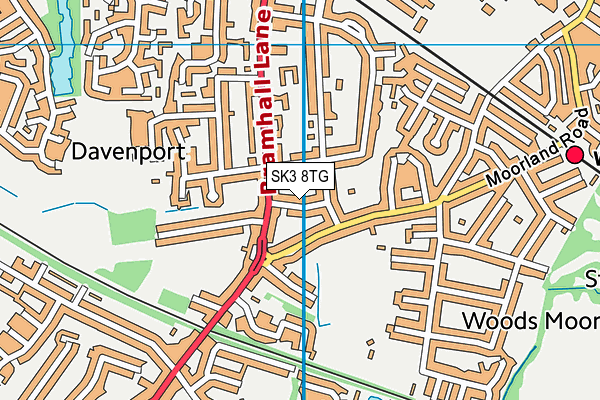 SK3 8TG map - OS VectorMap District (Ordnance Survey)