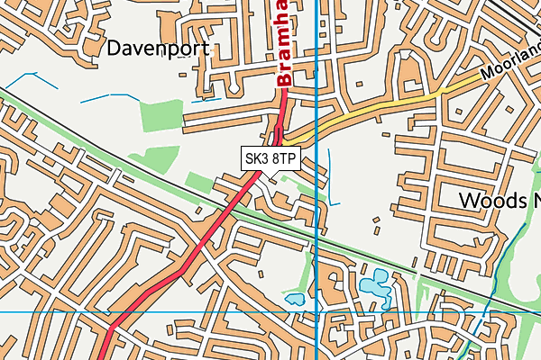 SK3 8TP map - OS VectorMap District (Ordnance Survey)
