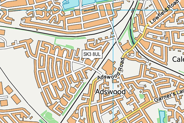 SK3 8UL map - OS VectorMap District (Ordnance Survey)