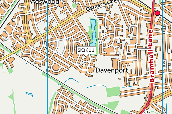 SK3 8UU map - OS VectorMap District (Ordnance Survey)