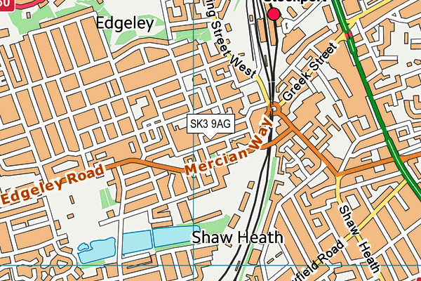 SK3 9AG map - OS VectorMap District (Ordnance Survey)