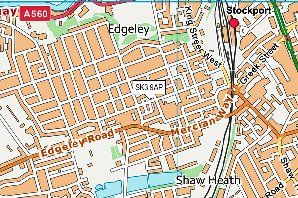 SK3 9AP map - OS VectorMap District (Ordnance Survey)