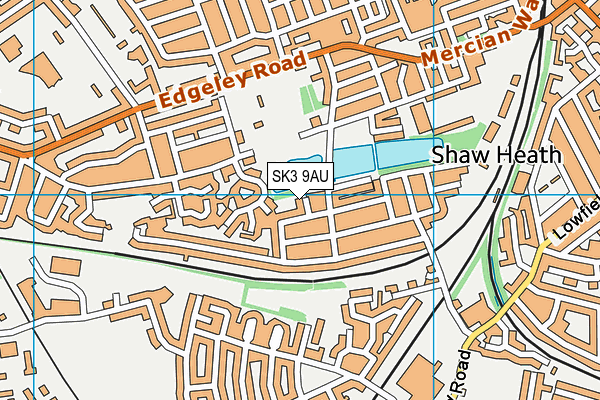 SK3 9AU map - OS VectorMap District (Ordnance Survey)