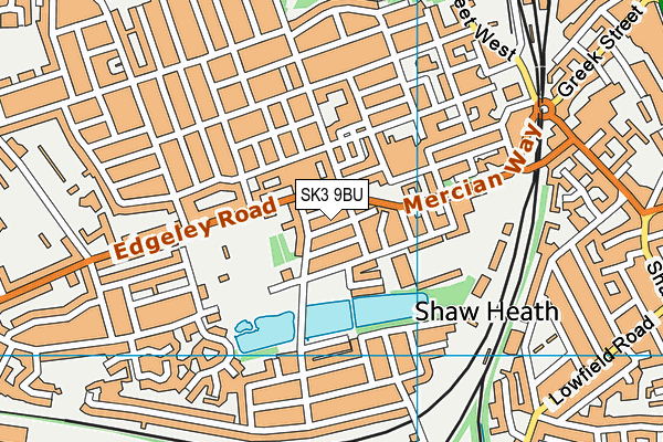 SK3 9BU map - OS VectorMap District (Ordnance Survey)