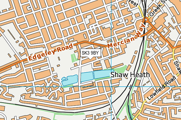 SK3 9BY map - OS VectorMap District (Ordnance Survey)