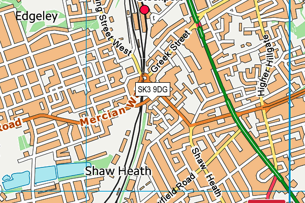 SK3 9DG map - OS VectorMap District (Ordnance Survey)