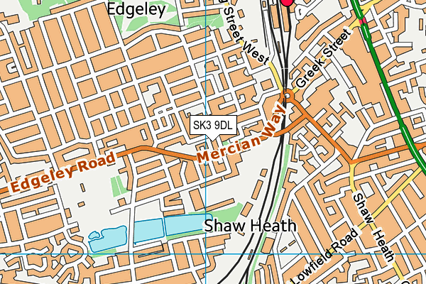 SK3 9DL map - OS VectorMap District (Ordnance Survey)