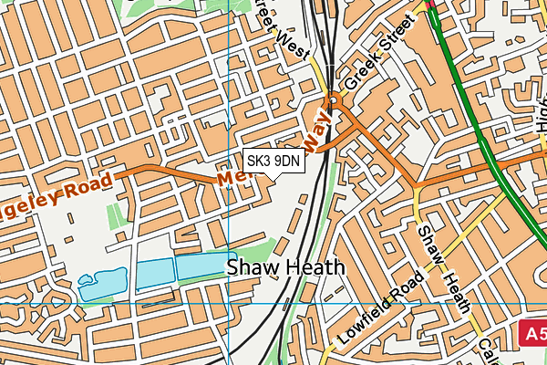 SK3 9DN map - OS VectorMap District (Ordnance Survey)