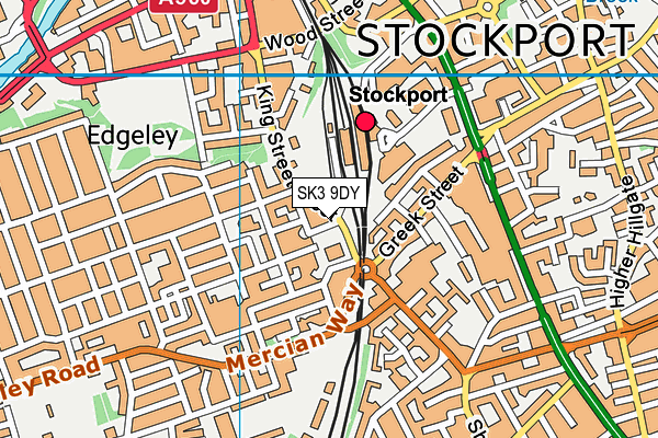 SK3 9DY map - OS VectorMap District (Ordnance Survey)