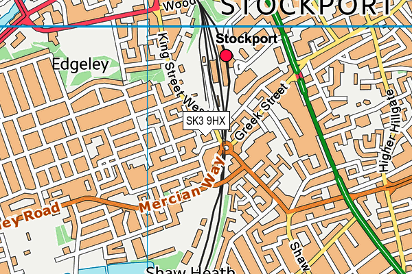 SK3 9HX map - OS VectorMap District (Ordnance Survey)