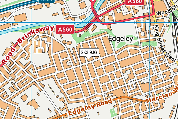 SK3 9JG map - OS VectorMap District (Ordnance Survey)