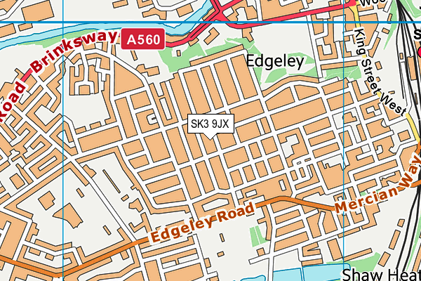 SK3 9JX map - OS VectorMap District (Ordnance Survey)