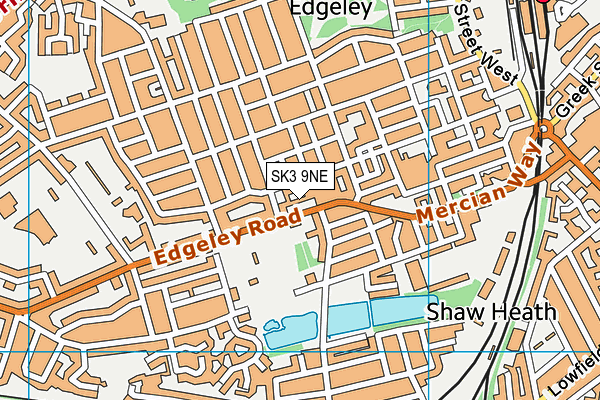 SK3 9NE map - OS VectorMap District (Ordnance Survey)