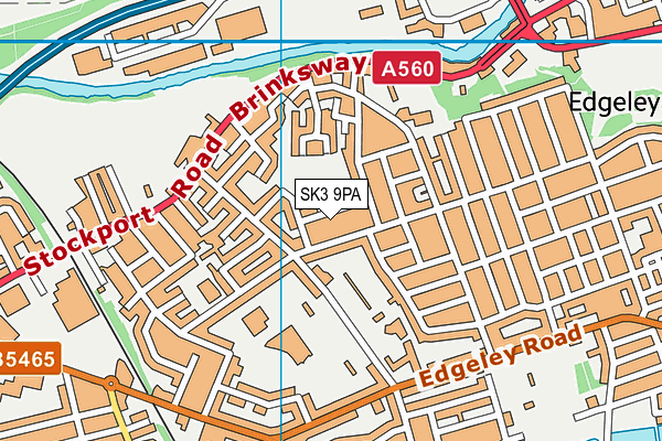 SK3 9PA map - OS VectorMap District (Ordnance Survey)