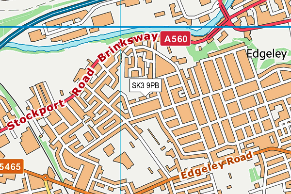 SK3 9PB map - OS VectorMap District (Ordnance Survey)