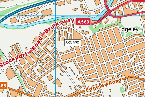 SK3 9PD map - OS VectorMap District (Ordnance Survey)