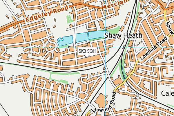 SK3 9QH map - OS VectorMap District (Ordnance Survey)