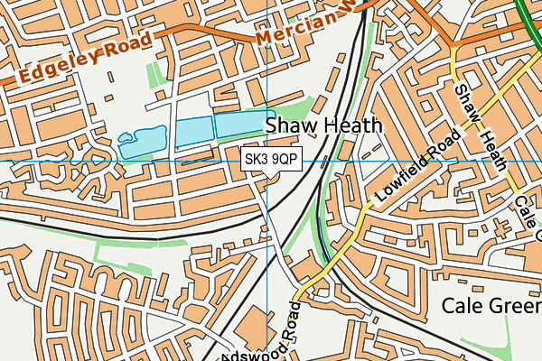 SK3 9QP map - OS VectorMap District (Ordnance Survey)